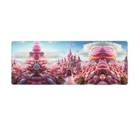 Candy and Magic Pattern Oversized Keyboard and Mouse pad 12x31.5 inches, Lock-Edge Design, Non-Slip and wear-Resistant,