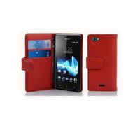 (CANDY APPLE RED) Cadorabo Case for Sony Xperia J case cover