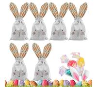 Candy Bag - Functional Premium Portable Easter Pouch Cartoon Lightweight, Canvas Jute Drawstring Bags, Rabbit Ears For Kids | Multipurpose Outdoor Indoor Utility Sturdy