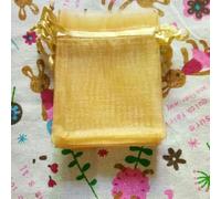 candy bags, 100 Pcs/lot Gold Organza Bags 7x9 9x12 10x15 13x18 15x20 cm Wedding craft Packaging Drawstring Bags&Jewelry Pouches(10x15cm)
