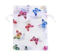 candy bags, 25pcs 9x12 10x15 13x18cm Sparkling Organza craft Bag Christmas Party Wedding Candy Jewelry craft Display Pouches