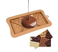 Candy Bar Mold - Food Grade Non Stick Flexible Silicone, Chocolate Moulds for Desserts, Protein Energy Bars, DIY Handmade Confections, Easy Release Durable Baking Tool | Christmas Soap Cake Decorating
