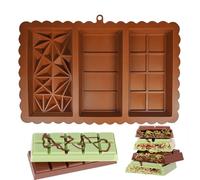 Candy Bar Mold,Reusable Thick Rectangular DIY Mould - Large Stuffed Chocolate Mold - for Men Women Stuffed Bar Filling Homemade Making Bakery Confectionery Holiday Party Snack