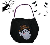 Candy Basket | Halloween Treat Bucket | Embroidered Bag for Trick or Treat Outdoor Night Adventure Decoration Children Family Holiday Photos