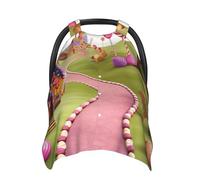 Candy Beautiful Land Baby Car Seat Canopy Cover, Multi Use Breathable Nursing Breastfeeding Covers for Mom Soft Stroller Sun Shade Newborn Shower Gift