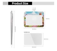 Candy Beautiful Land Id Badge Holder with Lanyard Waterproof Id Card Protector Vertical Card Name Tags Key Card Holder Case for Teacher Nurse Doctor Office Presents