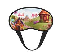 Candy Beautiful Land Sleep Eye Mask for Women Men Soft and Comfortable Sleep Mask Blackout Sleeping Eye Cover for Travel Yoga Nap Shift Work