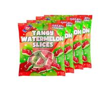 Candy Bites Fizzy Watermelon Slices 150g X Pack Of 4 - Mouthwatering Fizzy Watermeon Sweets - Great For Sharing!