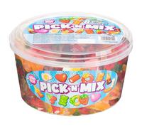 Candy Bites Pick 'n' Mix Tub 1kg - an Assorted Mix of Fruit Flavour Gummies and Candy - Contains Up to 8 Different Sweets