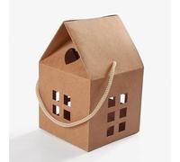 Candy Box 20/50pcs Kraft Paper Wedding Gift Bags Small House Shaped Candy Packaging Box(2,20PCS8X8X7.5CM)