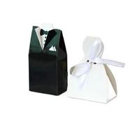 Candy Box Bag,Favour Boxes 25pcs Wedding Favor Bag Bride and Groom DIY with Ribbon For Birthdays