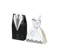 Candy Box Bag,Favour Boxes 25pcs Wedding Favor Bag Bride and Groom DIY with Ribbon For Birthdays Wedding