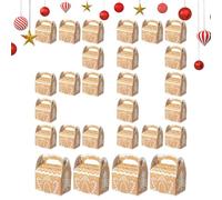 Candy Box - Cardboard, 2.76x4.33x5.12in Treat Box Reusable | Christmas Cookie Baking Containers, Holiday Party Favor Storage For Pastries, Cupcakes, Chocolates, Brownies, Festive Gifting