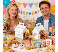 Candy Box | House Shaped Paper | Adopt a Dog Goodie Boxes | for Holiday Birthday Celebration Wedding Chocolate Treat Snack Crafts Home Apartment