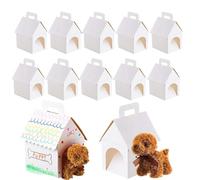 Candy Boxes for Party Favors - 12 Pieces House Shaped with Handle, Candy Holder Boxes | Perfect for Cakes, Snacks, Crafts, Birthdays, Weddings, May