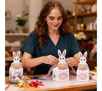 - Candy Boxes - Pack of 24 Snack Boxes, Adorable Cartoon Easter Basket, Cookie Bag | Party Gift Box for Chocolate Treats, Kids, Teens, Girls, Family, Home