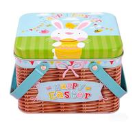 Candy Boxes With Lids - Metal Container With Handle - Bunny Pattern Easter Treat Boxes Utilities With Exquisite Appearance, Enhancing Their Food Storage Role