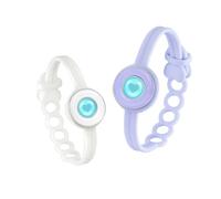 Candy Bracelet Set: Long Distance Touch Bracelets for Couples, Smart Light & Vibration Love Jewelry, Long Distance Relationship Gifts for Girlfriend Boyfriend, One-to-One Bluetooth Pairing via App