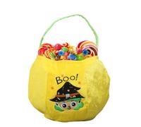 Candy Bucket | Children's Candy Container | Embroidered Trick Or Treat Bag Party Decoration for Outdoor On the Go Family Costume Adventure Treats