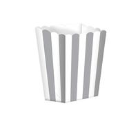 Candy Buffet Popcorn Treat Boxes Silver /5
