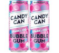 Candy Can, Bubblegum, Fizzy Drink, Nostalgic American Soda Flavours, Sparkling Pop Single Can (1 x 330ml) (Pack of 2)