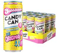 Candy Can Bubblicious Bubble Gum No Added Sugar Fizzy Drink, 12 x 330ml