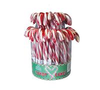 Candy Can Red White Sugar Canes Umbrellas Bent 72 Pieces 1008g
