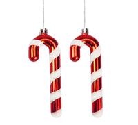 Candy Cane Baubles - Pack of 2