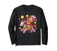 Candy Cane Carousel Delightful Gingerbread Dreams Long Sleeve T-Shirt