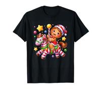 Candy Cane Carousel Delightful Gingerbread Dreams T-Shirt