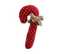 Candy Cane Christmas Decorations Red and White Fabric Pendant with Bell and Bow Christmas Candy Ornaments for Autumn Garden Indoor Thanksgiving Holiday Party Home Room