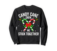 Candy Cane Crew We Stick Together Christmas Matching Couples Sweatshirt
