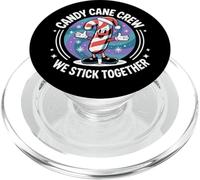 Candy Cane Crew We Stick Together Funny Christmas humor PopSockets PopGrip for MagSafe