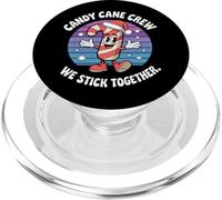 Candy Cane Crew We Stick Together Funny Christmas PopSockets PopGrip for MagSafe
