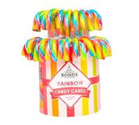 Candy Cane Fountain | 60 x 20g Individually Wrapped Sweets | Peppermint Rainbow Fruit Bubblegum Watermelon or Strawberry | 1.2kg Party Christmas Treats & Sweet Table Candy (Rainbow Colourful)