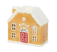 Candy Cane Gingerbread House Oil Burner & Wax Warmer - Festive Ceramic Design for Holiday Décor, Creates Warm Aromatic Atmosphere with Essential Oils or Wax Melts