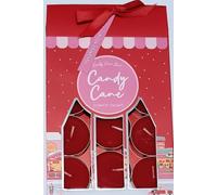 Candy Cane Lane - Candy Cane 12 Pack Tealight Candles Christmas Scented Festive Gift Pack
