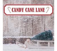Candy Cane Lane Christmas Street Sign - Transform Your Space with Enchanting Holiday Decor - Wall Art - Festive Home Decoration Signage (Medium 390mm x 85mm, Acrylic Indoor & Outdoor Use)