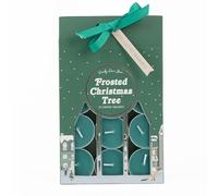 Candy Cane Lane - Frosted Christmas Tree 12 Pack Tealight Candles Christmas Scented Festive Gift Pack