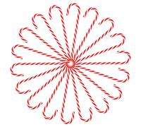Candy Cane Ornaments, 24 Plastic Candy Canes Hanging Ornament Christmas Tree Decorations for Christmas Holiday New Years Home Decor Party Gift, 15 cm Length (Red)