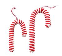 Candy Cane Ornaments - Convenient 6X Felt Christmas Candy Canes - Decorative Pendants, Holiday Decoration For Window, Door, Wall