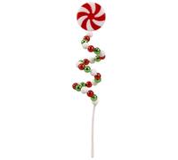 Candy Cane Picks Beaded Winter Holiday Display Ornament | Christmas Lollipop Candy Tree Picks for Party Family Gathering Living Room Dining Room A