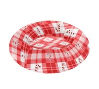Candy Cane Plaid Pet Dog Bed Donut Cuddler fluffier & Cat Cushion for Small Size Pets Supplies