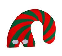 Candy Cane Santa - Funny Striped Christmas Headwear with Face Cover Design, Perfect for Adults, Holiday Costumes, Parties, Festive Events, Seasonal