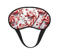 Candy Cane Sleep Mask for Men Women Blackout Eye Masks for Sleep, Relaxing Zero Pressure Night Blindfold Soft Breathable Eye Cover for Travel, Night Work, Nap, Office