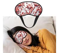 Candy Cane Sleep Mask for Side Sleeper Blackout Eye Masks for Women Men Blindfold Mask Side Sleeper Eye Cover for Sleeping Nap Blackout Eye Shade Cover for Travel