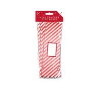 Candy cane striped 4 Pack Mini Cracker Gift Boxes, 19.5 x 5.9 x 5.9 cm, Christmas Designs