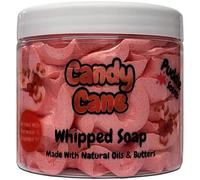 Candy Cane Whipped Soap Body Wash - 150g - Natural Oils and Butters - Christmas Scent - Vegan Friendly - Puddle of Wax - Made in the UK
