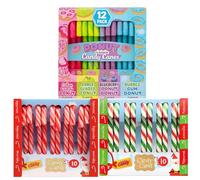 Candy Canes 32 Pcs - Red and Green Peppermint and Donut Flavours - Individually Wrapped Ideal for Christmas, Birthday, Halloween Party Favours and Christmas Stocking Fillers