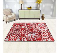 Candy Canes Area Carpet,Soft Rug Mat Cozy Short Pile Bath Carpet for Living Room,Bedroom,Office Decor Carpet